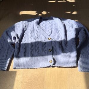 Zara Cable Knit Cardigan- Purple